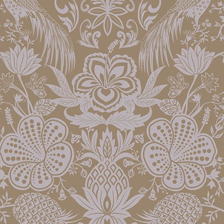 Damascus Wallpaper  Ink  Gold  SAMPLE  Publisher Textiles  Papers