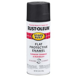 Rust-Oleum Stops Rust Protective Enamel - Flat Black 340g