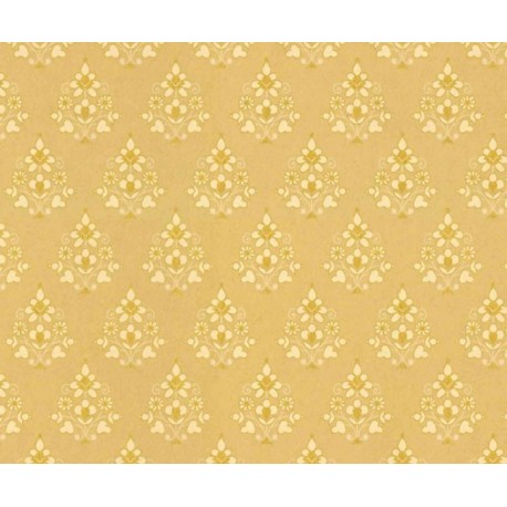 Seamless golden floral damask wallpaper Stock Vector by linas 113783848