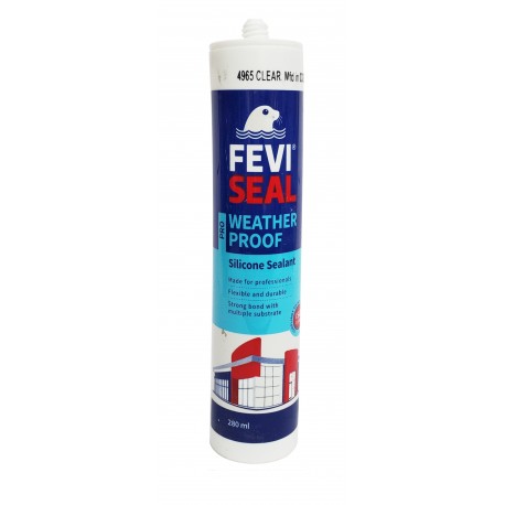 FeviSeal Weatherproof PRO Silicon Sealant Clear 280ml