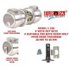 Europa Keyless Antique Brass Finish Cylindrical Lock C320SS for Bathrooms