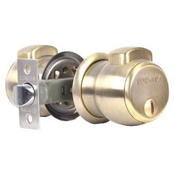 Europa Keyless Antique Brass Finish Cylindrical Lock C320SS for Bathrooms