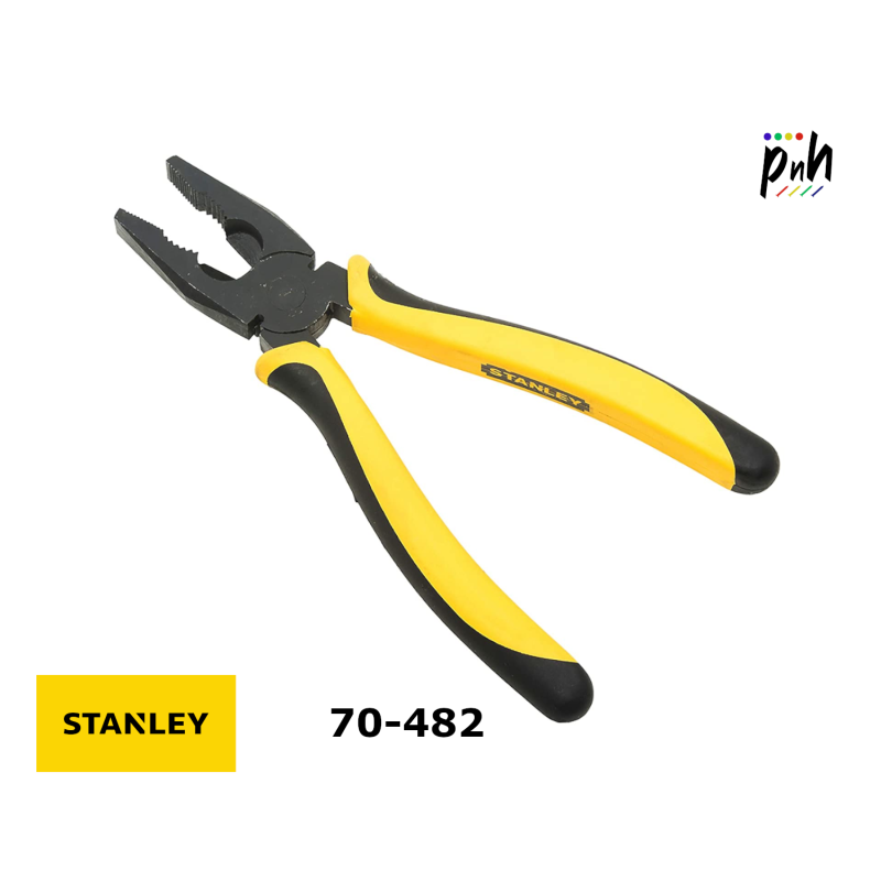 Stanley 70-482 8" (200mm) Combination Pliers Bi-Material Grip