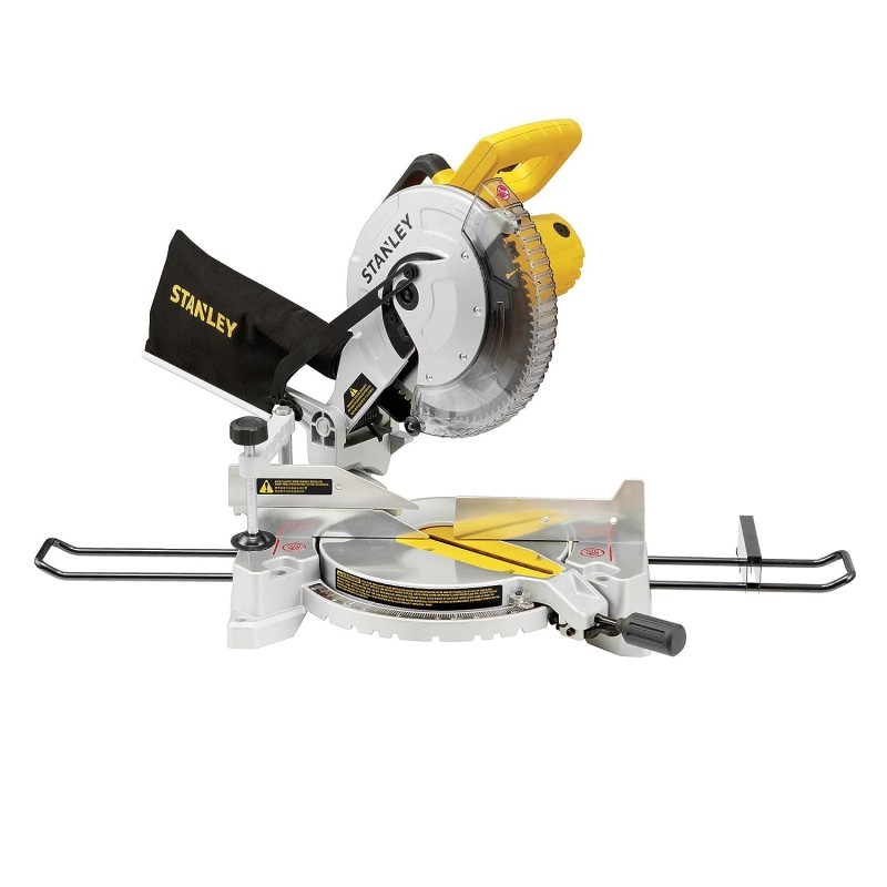 Stanley SM16-IN 1650W Compound Mitre Saw with 10" (254mm) x 80Teeth Circular Saw Blade for Wood and Aluminium