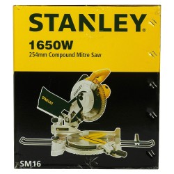 Stanley SM16-IN 1650W Compound Mitre Saw with 10" (254mm) x 80Teeth Circular Saw Blade for Wood and Aluminium