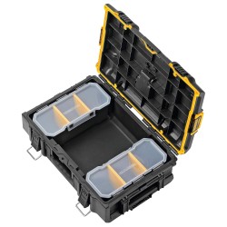 DeWalt ToughSystem 2.0 Shallow Box 55.4 x 37.1 x 16.5 cm 50kg DS166 DWST83293-1 Water & Dust Proof Storage Box