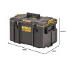 DeWalt ToughSystem 2.0 Deep Box 55.4 x 37.1 x 40.8 cm 50kg DS400 DWST83342-1 Water & Dust Proof Storage Box