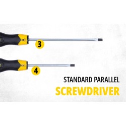 Stanley 6Pc Cushion Grip Magnetic Tip Screwdriver Set (STHT65242-8) - Phillips, Standard Parallel, Slotted