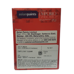Asian Paints Emporio PU Clear Matt Kit 1L - Resin 660ml + Hardner 340ml