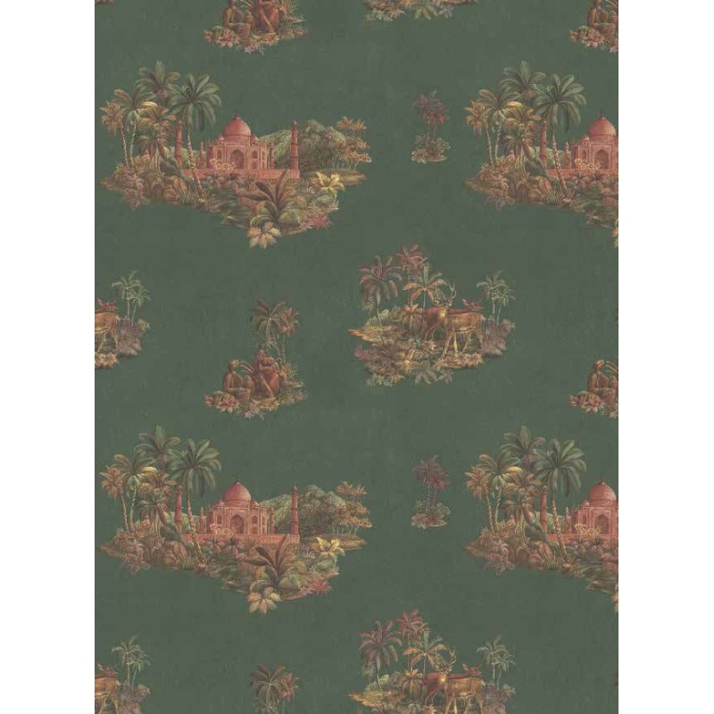 Nilaya W109WI30S75 Sabyasachi Wallpaper - India Moghol, Patiala Green