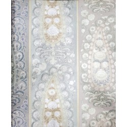 Nilaya W269LO32S75 Sabyasachi Paris-Calcutta Wallpaper - Jamshed Jamavar Stripe, Alipore Moon (Mica)