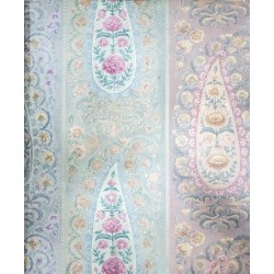 Nilaya W269LO33S75 Sabyasachi Paris-Calcutta Wallpaper - Jamshed Jamavar Stripe, Suleiman Rose (Mica)