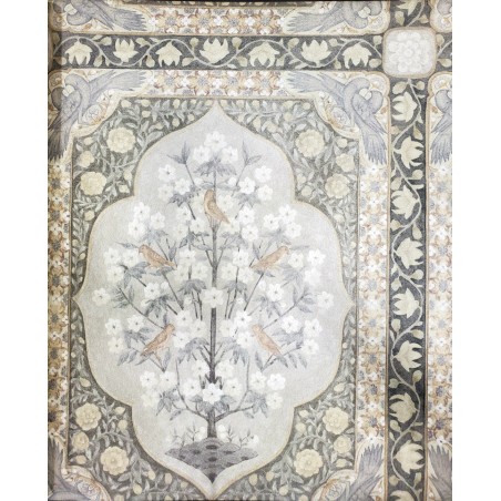 Nilaya W269LO18S75 Sabyasachi Paris-Calcutta Wallpaper - Persian Sanctuary, Ivory Ash (Mica)