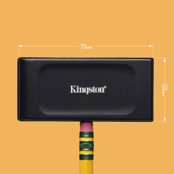 Kingston XS1000R 2TB Red Ultra-Compact External SSD – Up to 1,050MB/s | Pocket-Sized High-Speed Storage