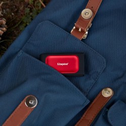 Kingston XS1000R 2TB Red Ultra-Compact External SSD – Up to 1,050MB/s | Pocket-Sized High-Speed Storage